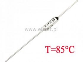 Bezpiecznik termiczny 10A 85°C axialny; THT