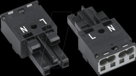 770-202 WINSTA® MIDI socket, 2-pin, without strain relief