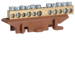 Listwa przyłączeniowa 11 otworów brązowa 5x16mm2 6x10mm KM11L