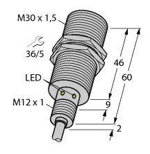 Czujnik indukcyjny Turck BI15U-EM30WD-AP6X, 10 - 30 V, 1 szt.