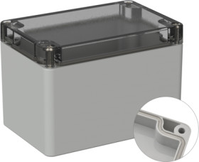 PC enclosure, (L x W x H) 120 x 80 x 85 mm, light gray (RAL 7035), IP66, 5U220610