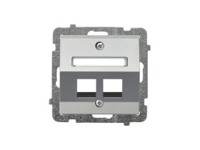 SONATA Obudowa gniazda komputerowe podwójne srebro mat GPK-2RS/p/38 OSPEL