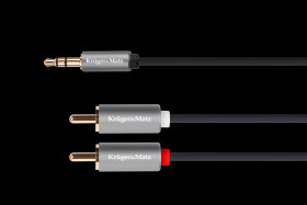 1.8m 3.5 Jack Stereo - 2RCA Cable - Kruger&Matz Basic