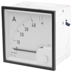 Amperomierz analogowy panelowy AC wysokość wycięcia: 92mm wartość 80A Klasa wyzwalania Class 1,5 +23°C GILGEN Muller &