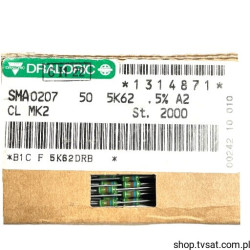 SMA0207-50-5K62-0.5% 5K62 0.5% 50ppm 0207 Axial AXIAL DRALORIC