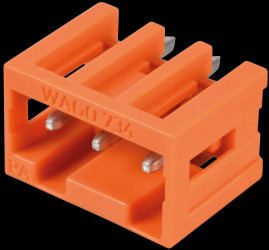 734-233 Print pin header, mini, RM 3.81, straight, 3-pin