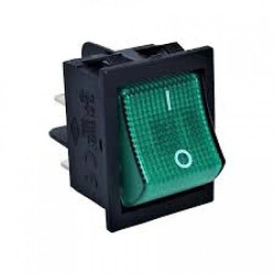 Mikrowyłącznik klawiszowy podświetlany zielony 2NO, T0-A14B1Y11