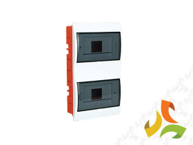 Rozdzielnica podtynkowa 16 modułowa 2x8M drzwi transparentne IP40 RP-16 Fala (N+PE) 8.4 ELEKTRO-PLAST