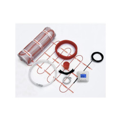 Zestaw ogrzewania podłogowego mata grzejna 0,5x5m 2,5m2 regulator akcesoria Thermoval