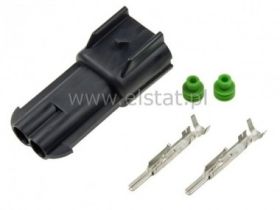 Gniazdo+ Wtyk hermetyczne samochodowe 2-krotne