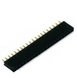 20 Goldpin Header Female Single Straight 2.54mm - 10 pcs