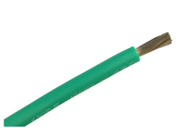 Przewód; silikonowy; SIF; 1 żyła; linka; Cu; 2,50mm2; zielony; silikon; ciepłoodporny; bezhalogenowy; -60...+180°C; 300/500V; zw