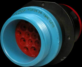 Plug, 19 pole, straight, black, HDP24-24-19PE-L015