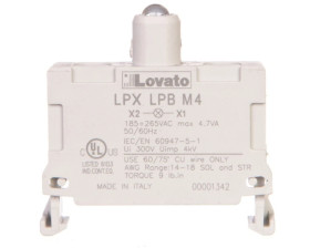 Oprawka z LED czerwona 185-265V AC LPXLPBM4