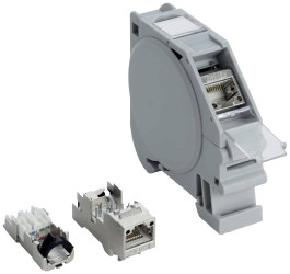 Lütze 490209 Wkładka złącza żeńskiego RJ45 MDT-RJ45 F 8pol. Cat.6A TIA 568B, piny: 8, 1 szt.
