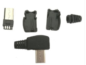 Wtyk micro USB typ B 5pin kabel kątowy