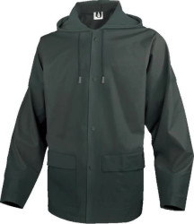 Bluza przeciwdeszczowa z poliestru powlekanego na zewnątrz poliuretanem, kolor Zielony, rozmiar: S, 900VESVEPT