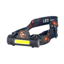 Latarka czołowa LED 1W COB 90lm + 1W LED 100lm IP20 akumulatorowa XUDO