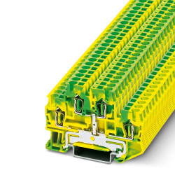 Dwurzędowa złączka szynowa Phoenix Contact poziomy: Podwójny 28 → 12AWGZacisk sprężynowy STTB 2.5-PE