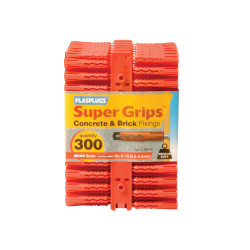 Plasplugs RP187CC RP 187 Solid Wall Super Grips&#x2122; Fixings Red (300)