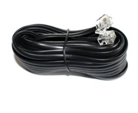 Przyłącze Kabel telefoniczny 6P4C czarny (7m)