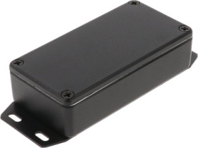 Aluminum die cast enclosure, (L x W x H) 100 x 50 x 25 mm, black (RAL 9005), IP65, 1590WGFBK