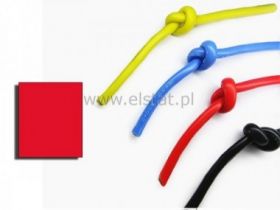 Kabel silikonowy czerwony; cynowana miedź 0,15mm2