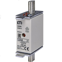 Wkładka mała BM WT-00 gG 125A K NH00 ETI 343776