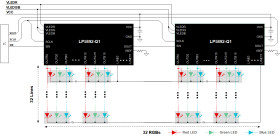 Automotive, high current 48x16 LED matrix driver with 16-bits PWM dimming and ultra low power