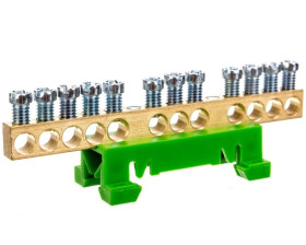 PE12 kolor zielony 12x16mm2 Listwa zaciskowa uziemiająca MAD0012G15