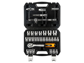 Klucze nasadowe 1/2" zestaw 32 szt. CrV 08-662 TOPEX