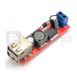 Przetwornica step-down LM2596S z dwoma gniazdami USB - 5V 3A
