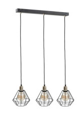 Lampa wisząca loftowa 3xE27 FOSKAL GOLD