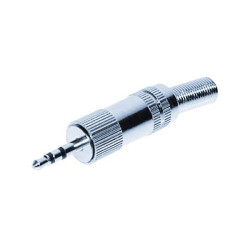 TruComponents 202670 2.5 mm audio jack Plug, straight,Pins:3 Stereo Silver