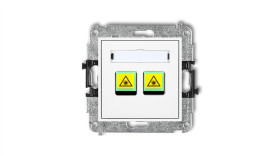 Mini Mechanizm Gniazda Światłowodowego/Optycznego Podwójnego Biały Mgop-2