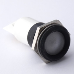 Lampka kontrolna do montażu panelowego 24V c.c. Zielony, Czerwony, Żółty 22mm LED Chrom Końcówka lutownicza CML