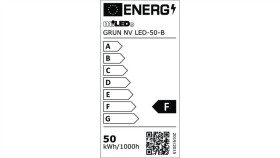 Projektor Grun Nv Led-50-B 4500Lm 4000K Barwa Neutralna Ip65 Czarny 31393