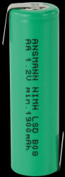 5035371-01 ANSMANN maxE Battery 1900 mAh AA, solder tabs