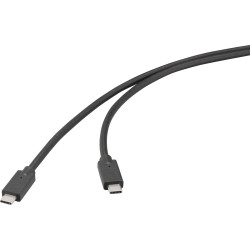 Renkforce RF-6830466 USB cable USB 3.2 Gen2 USB-C plug 0.50 m Black
