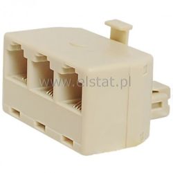 Złącze telef. WT-3xGN 4pin kremowe