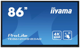 Iiyama ProLite TE8612MIS-B3AG Wyświetlacz Digital Signage EEK: G (A - G) 217.4 cm 85.6 cal 3840 x 2160 Pixel 24/7