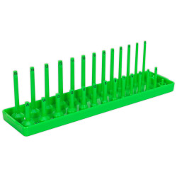 Sealey SH1414HV Socket Holder 1/4&quot;Sq Drive 4-15mm Hi-Vis Green