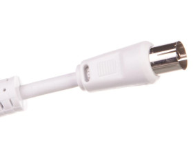 Przewód antenowy IEC 2,5m biały 50724