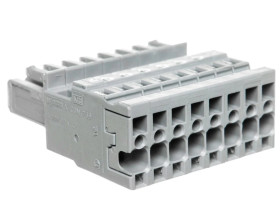 Gniazdo X-COM 1-przewodowe 8-biegunowe szare 769-108 /25szt./