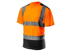 T-shirt ostrzegawczy ciemny dół pomarańczowy rozmiar L 81-731-L TOPEX