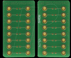 RE905 SMD adapter - components 0805, 0603, 0402 RM 2.54 mm