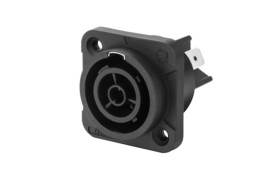 Złącze XLR Montaż w obudowie XLR Żeński Czarny