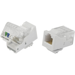 TruComponents 240008 Modular socket, tool-free Socket, straight Ecru