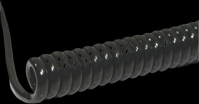 PUR spiral cord Li12YD11Y 4 x 0.5 mm², shielded, black, 1506305