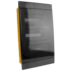 Rozdzielnica podtynkowa 36 modułowa IP40 czarna M-L 970.36.N